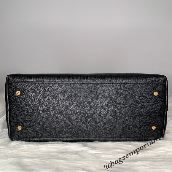 Tory Burch Triple Compartment Black Leather Purse - Picture 10 of 15